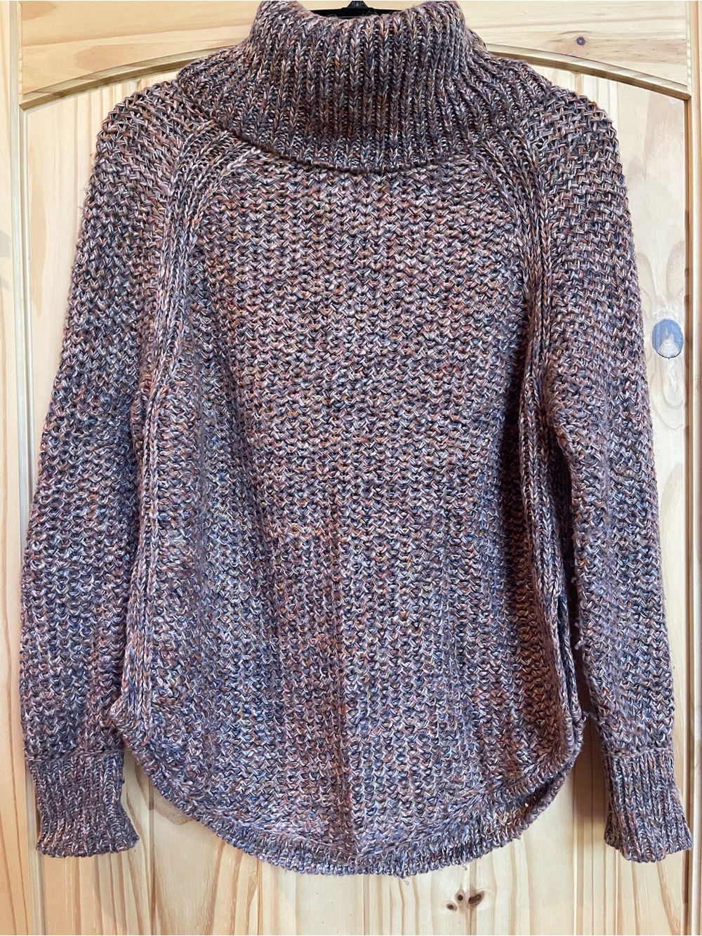 Prana Marled Brown & Rust Turtleneck Sweater
